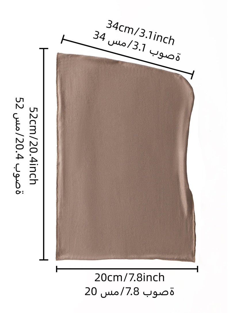 1 قطعة حجاب نسائي بلون موحد، أنماط قابلة للتعديل، عمامة برباط رأس مطاطي، قماش قطني ناعم ومريح للتنفس، مريح للاستخدام اليومي - Image 4